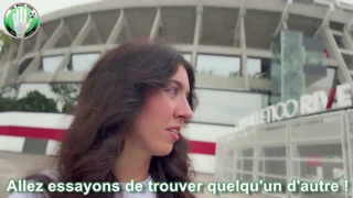 Meeting a football fan near the stadium leads to time together before the game