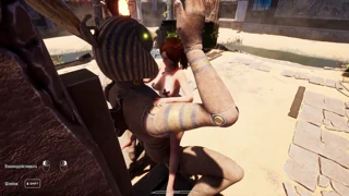 The ancient statue woke up and began to pound lara in all her holes filling her with sperm 3d hentai game