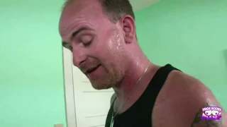 I drill this amateur blonde bimbo's pussy and invade her throat deep