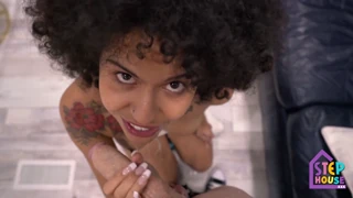 hey you want this latina slut's sloppy deepthroat on that big cock?