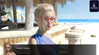 jenny gives handjob to a man as the summertime saga reference holds