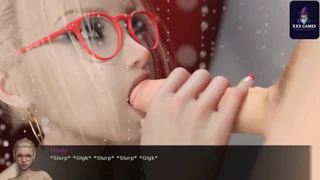 jenny gives handjob to a man as the summertime saga reference holds