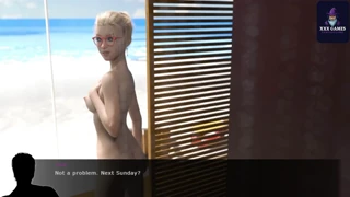 jenny gives handjob to a man as the summertime saga reference holds