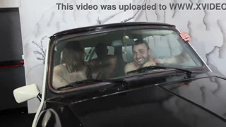 six of us fit into a mini for a completely crazy orgy with joss