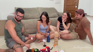Jenga Turns Into Their First Bareback Wife Swap Session With Two Couples