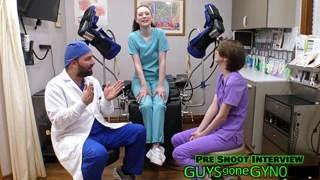 check out nurse azra iahmir and virgin nurse luci starr's cum extraction clinic #14!