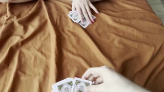 The woman lost a card game and pays with pussy, getting fucked hard after the bet