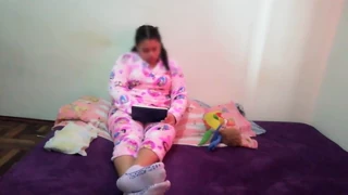 She catches me watching her masturbate then begs to suck out every drop and swallow