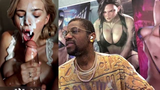 the freckled married milf's receiving cum on her face in ai generated scenes with a cum covered latina and ginger girls licking cock till it cums with a tight bald pussy getting anal fucked