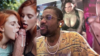 the freckled married milf's receiving cum on her face in ai generated scenes with a cum covered latina and ginger girls licking cock till it cums with a tight bald pussy getting anal fucked