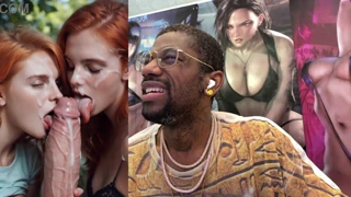 the freckled married milf's receiving cum on her face in ai generated scenes with a cum covered latina and ginger girls licking cock till it cums with a tight bald pussy getting anal fucked