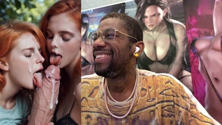 the freckled married milf's receiving cum on her face in ai generated scenes with a cum covered latina and ginger girls licking cock till it cums with a tight bald pussy getting anal fucked