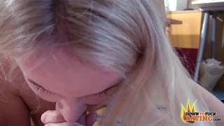 Tatiana Swank, The Blonde Meets Her Date From The App. She Cannot Say No To Sex