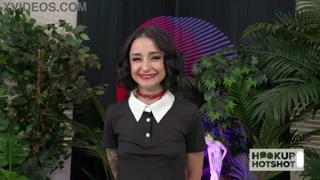Stevie Moon stretches her petite ass wide in explicit anal debut