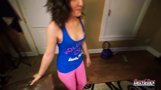 ryann inked coed does rimjob and swallows cum