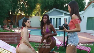 Bikini Photo Results In Interracial Threesome With Photographer