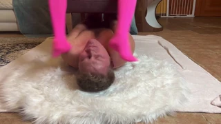 An Asian Model Endures Foot Domination While Bound In Pink Pantyhose?