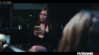 huge boobs milf gender swap has tg shemale shalina devine fucking her redhead lady boss