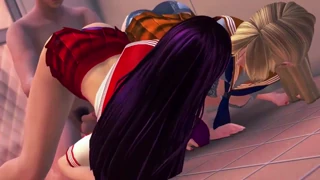 threesome gameplay sex in full 3d hentai action