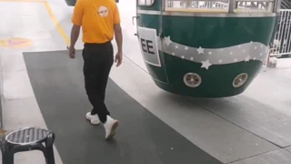 risky filipina sucks cock inside a ferris wheel
