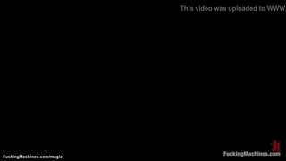 French babe gets machine anal fucked