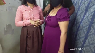 Threesome encounter shows explicit acts between partners