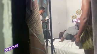 Behind the scenes of a porn shoot series