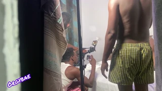 Behind the scenes of a porn shoot series