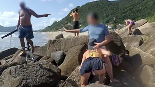 she sucks and fucks in the ass in front of everyone