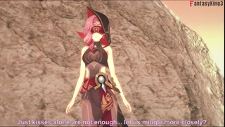 eremite loremaster blowjob with pink hair npc, fantasyking3