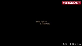 Zazie Skymm takes young guy anal in BDSM scene