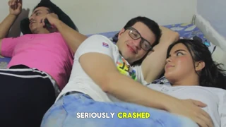 The woman had sex with her friend while the guy watched