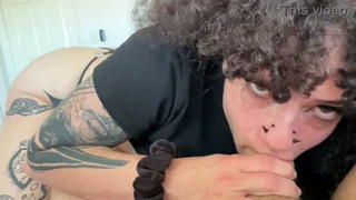 Scott Stark cums inside thick goth Baphi Babi with a grin