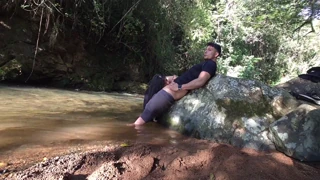 Nature exploration leads to asking a boy for anal and receiving a great fuck with delicious cum