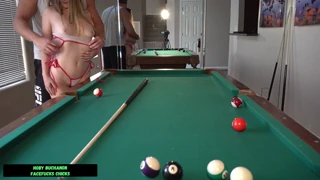 tight teen kinsley kane fucked hard from behind on a pool table