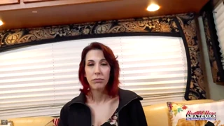 scarlet foxx gives sloppy rimjob and handjob with her inked body