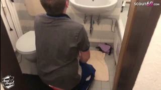 German redhead lets... a plumber fuck her