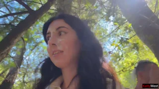 Brunette Receives Facial After Bush Scene
