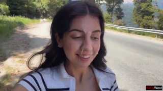 Brunette Receives Facial After Bush Scene