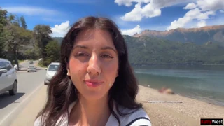 Brunette Receives Facial After Bush Scene