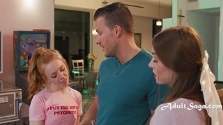 tiny girls compete hard for codey steele's attention
