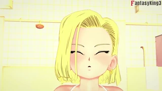 Android 18 fucks Gohan after bikini swim!! 💋💋