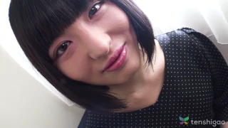 A Japanese amateur performs oral stimulation then displays vulva and small breasts during a Tokyo hotel casting