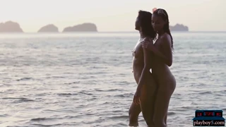 How do the girlfriends enjoy the ocean on EroZyx?