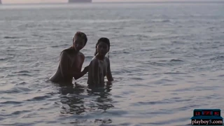 How do the girlfriends enjoy the ocean on EroZyx?