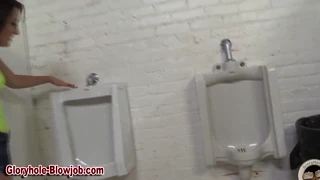 Slut performs gloryhole anal fucks and it's direct