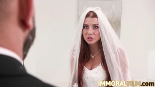 Does a bride named Stella Luxx feel really nervous on her wedding day and cheat on her groom right before the wedding?