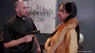 Does the priest penetrate the nun and her alternate partner?