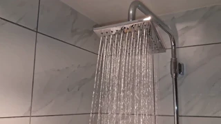 Barbie shows curvy body ass clapping and spreading during shower time with dreadlocks