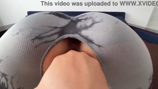 She cheats her husband with her coach while he rips her leggings and fucks her pussy so hard